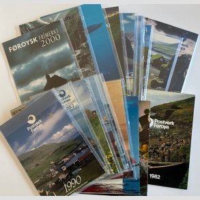 FRIMRKER FRERNE | 1982-2000 - 19 stk. rsmapper (komplet) - Postfrisk