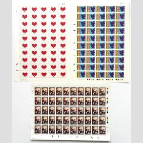 FRIMRKER DANMARK | 1984-85 - AFA 808+831+843 - 3 stk. bedre helark UF - Postfrisk