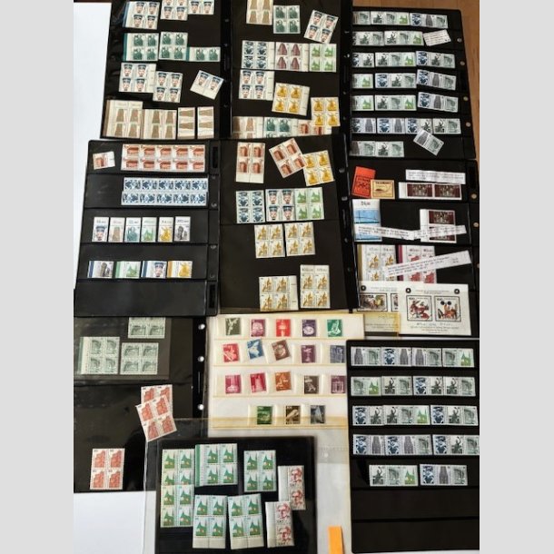 FRIM�RKER TYSKLAND | BUND+BERLIN - Stort parti p� mange plancher + 3 stk. tykke lagerb�ger. Meget postfrisk.   