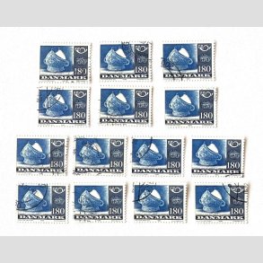 FRIM�RKER DANMARK | 1980 - AFA 705 - F�llesnordisk udgave - 14 x 1.80 Kr.bl�/gr�bl�/sortbl� - Stemplet 