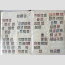 FRIM�RKER DANMARK | SAMLING + LAGER | 2 stk. Stender fortryksalbum med lommer samt lagerb�ger (Se udsnit)