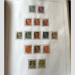 FRIM�RKER DANMARK | SAMLING + LAGER | 2 stk. Stender fortryksalbum med lommer samt lagerb�ger (Se udsnit)