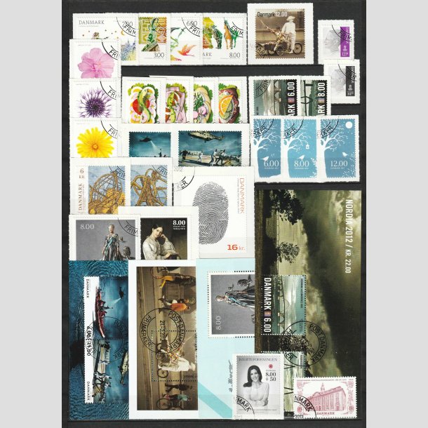 FRIM�RKER DANMARK | 2012 - Flotte enkeltm�rker + Miniark fra �rgangen 2012