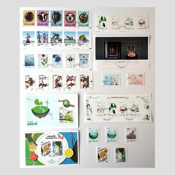 FRIM�RKER DANMARK | 2016 - Flotte enkeltm�rker + Miniark fra �rgangen 2016