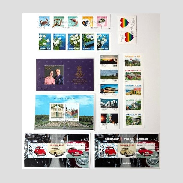 FRIM�RKER DANMARK | 2017 - Flotte enkeltm�rker + Miniark fra �rgangen 2017
