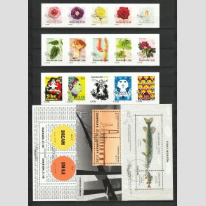 FRIM�RKER DANMARK | 2018 - Flotte enkeltm�rker + Miniark fra �rgangen 2018