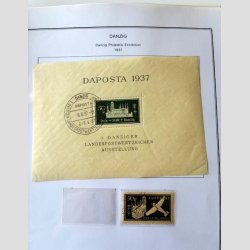 FRIM�RKER TYSKLAND/DANZIG  | P�n samling p� hjemmelavede albumsider, Postfrisk/Ubrugt/Stemplet (Se udsnit)  