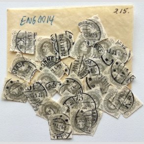 FRIM�RKER DANMARK | 1930 - AFA 191 - Chr. X 60 �r. - 20 �re gr� x 25 stk. i pose - Stemplet (AFA kr. 1.500)