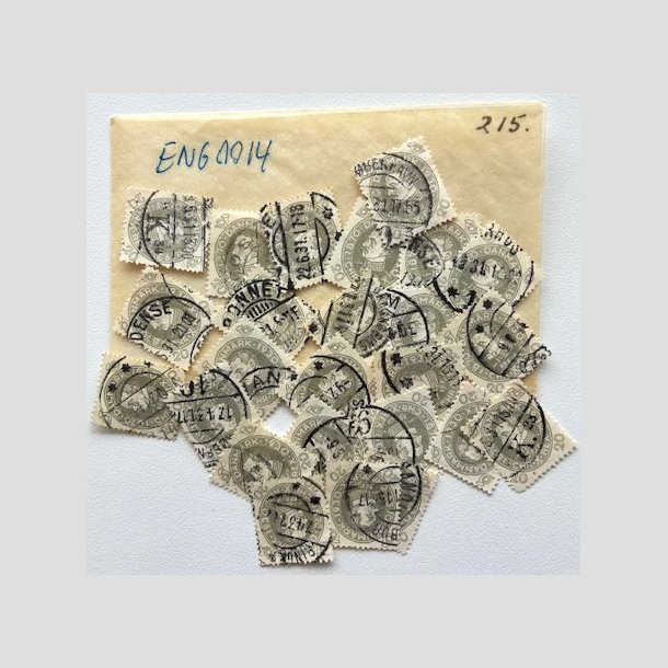 FRIM�RKER DANMARK | 1930 - AFA 191 - Chr. X 60 �r. - 20 �re gr� x 25 stk. i pose - Stemplet (AFA kr. 1.500)