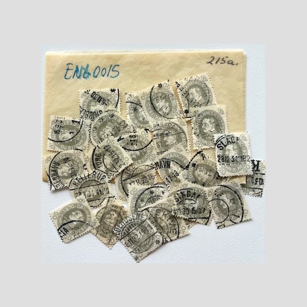 FRIM�RKER DANMARK | 1930 - AFA 191 - Chr. X 60 �r. - 20 �re gr� x 25 stk. i pose - Stemplet (AFA kr. 1.500)
