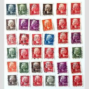 FRIM�RKER DANMARK | 1974-81 - Dronning Margrethe II - Type Cq 36 stk. - Pragt Stemplet