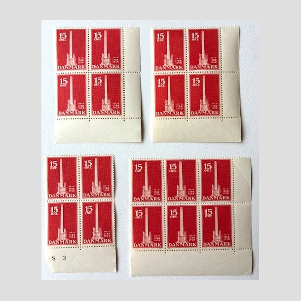 FRIM�RKER DANMARK | 1938 - AFA 244 - Stavnsb�ndet 15 �re r�d x 18 stk. - Postfrisk