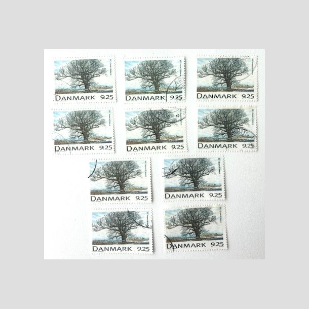 FRIM�RKER DANMARK | 1999 - AFA 1199 - Danske l�vtr�er - 9,25 Kr. Eg x 10 stk. - P�nt Stemplet 