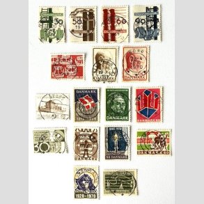 FRIM�RKER DANMARK | 1968-70 - AFA 473-500 - 17 stk. forskellige p�ne m�rker - Pragt/Lux Stemplet