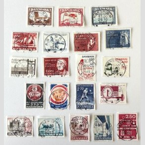 FRIM�RKER DANMARK | 1981-83 - AFA 738-80 - 20 stk. forskellige m�rker - Pragt Stemplet