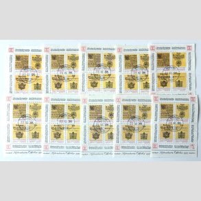 FRIM�RKER DANMARK | 1985 - AFA 827 - Hafniablok I Miniark x 10 stk. - Lux Stemplet