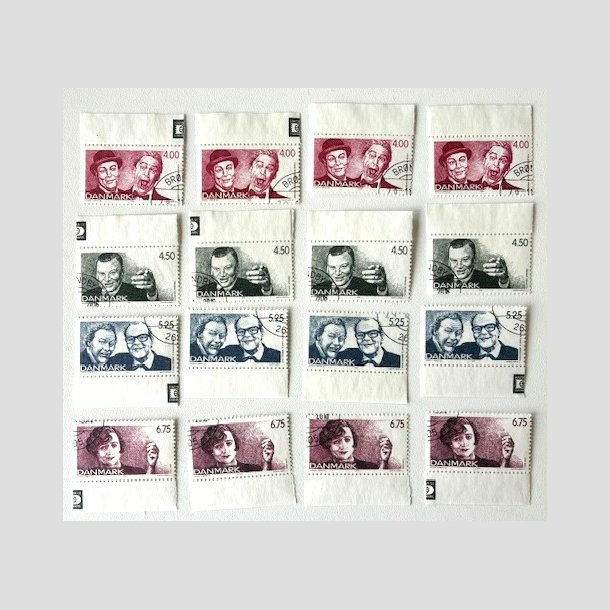 FRIM�RKER DANMARK | 1999 - AFA 1212-15 - Dansk revy - 4 x s�t - Flot hj�rnestemplet