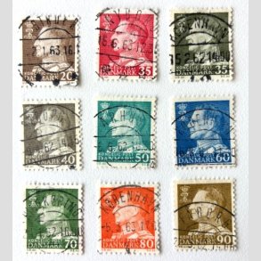 FRIM�RKER DANMARK | 1961-62 - AFA 393-401 - Fr. IX 20-90 �re - Lux Stemplet
