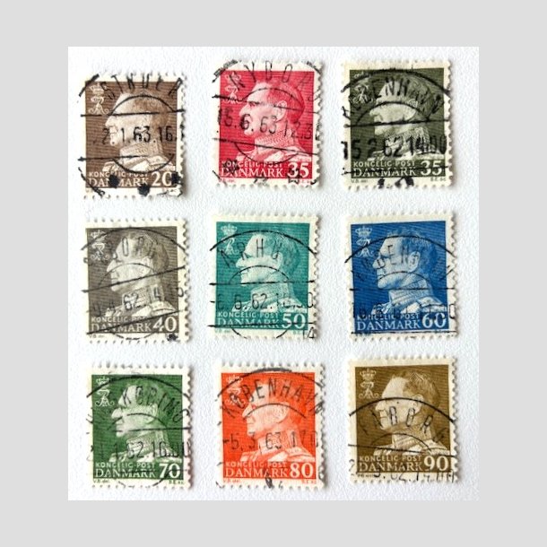 FRIM�RKER DANMARK | 1961-62 - AFA 393-401 - Fr. IX 20-90 �re - Lux Stemplet
