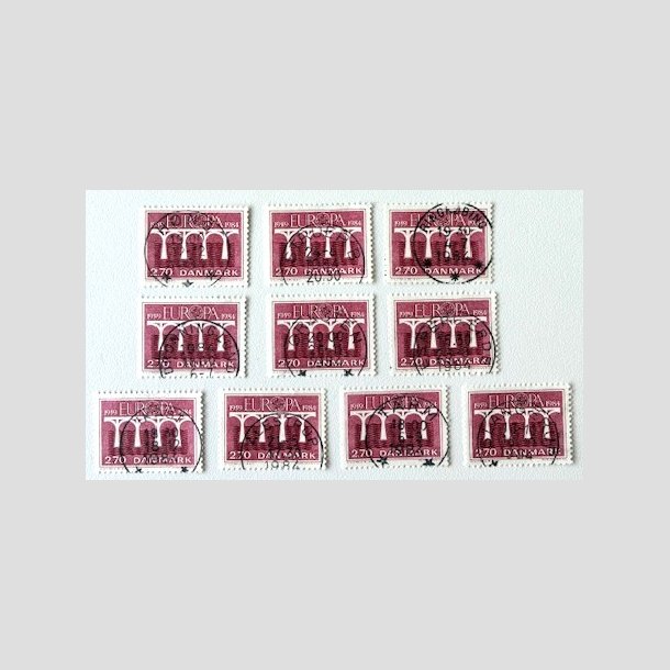 FRIM�RKER DANMARK | 1984 - AFA 803 - Europam�rker - 2,70 Kr. r�d x 10 stk. - Pragt/Lux Stemplet