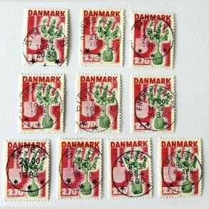 FRIM�RKER DANMARK | 1984 - AFA 796 - Plant et tr� - 2,70 Kr. x 10 stk. - Pragt/Lux Stemplet 