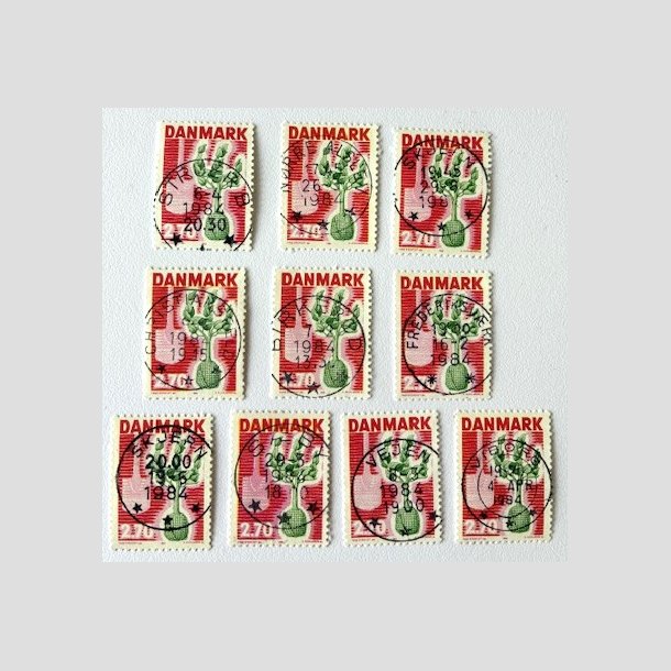 FRIM�RKER DANMARK | 1984 - AFA 796 - Plant et tr� - 2,70 Kr. x 10 stk. - Pragt/Lux Stemplet 