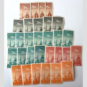 FRIM�RKER DANMARK | 1934 - AFA 216-20 - Ny Luftpost parti - Ubrugt