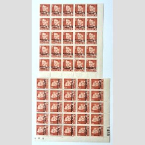 FRIM�RKER DANMARK | 1958 - AFA 373 - Gr�nlandsfonden - +10/30 �re r�d x 50 stk. - Postfrisk