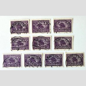FRIM�RKER DANMARK | 1941 - AFA 270 - Vitus Bering 10 �re violet x 10 stk. - Pragt/Lux Stemplet 