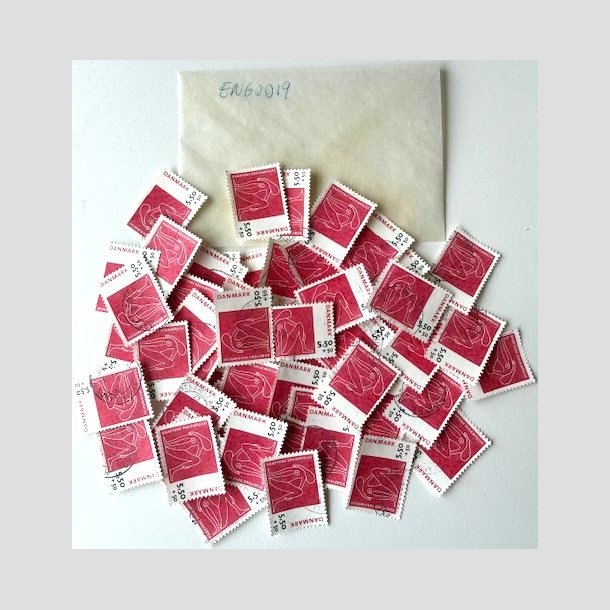 FRIM�RKER DANMARK | 2008 - AFA 1529 - 5,50 + 0,50 Kr. x 50 stk. i pose - Let Stemplet (AFA kr. 800,-)