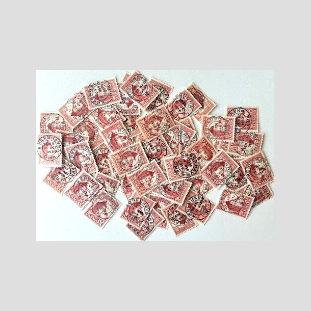 FRIM�RKER DANMARK | 1953-56 - AFA 349 - Kongeriget 1000 �r - 30 �re r�d x 52 stk. - Lux Stemplet
