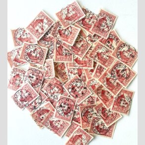 FRIM�RKER DANMARK | 1953-56 - AFA 349 - Kongeriget 1000 �r - 30 �re r�d x 52 stk. - Lux Stemplet