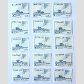 FRIM�RKER DANMARK | 1977 - AFA 636 - Europam�rke 1,30 Kr. bl� x 15 stk. - Postfrisk
