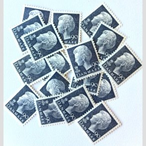 FRIM�RKER DANMARK | 1979 - AFA 676 - Dronning Margrethe - 90 �re bl�gr� x 17 stk. - Postfrisk