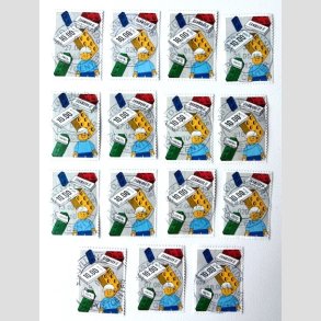 FRIM�RKER DANMARK | 2015 - AFA 1805 - LEGO-klodser - 10 Kr. x 15 stk. - Flot Stemplet