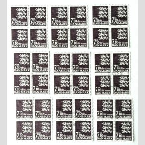 FRIM�RKER DANMARK | 1988 - AFA 901 - Rigsv�ben - 7,10 Kr. m�rklilla i 4-blok x 9 stk. - P�nt stemplet