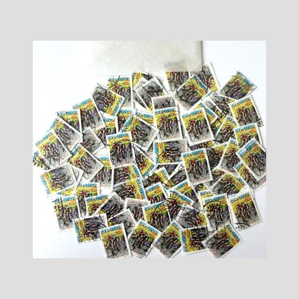 FRIM�RKER DANMARK | 1985 - AFA 838 - Sport - 6,00 Kr. flerfarvet pose med 75 stk. - Stemplet