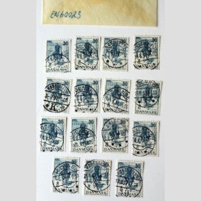 FRIM�RKER DANMARK | 1937 - AFA 242 - Chr. X 25 �rs jubil�um - 30 �re bl� x 15 stk. - Pragt Stemplet