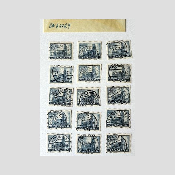FRIM�RKER DANMARK | 1936 - AFA 233 - Reformationen - 30 �re bl� x 15 stk. i pose - Pragt Stemplet