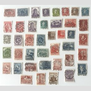 FRIM�RKER DANMARK | 1941-1953 - AFA 271-348 - 40 stk. forskellige - Pragt Stemplet 