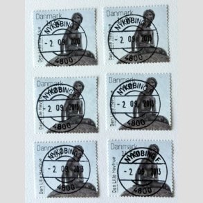 FRIM�RKER DANMARK | 2013 - AFA 1743 - Den lille Havfrue 100 �r. - 14,50 Kr.  x 6 stk.- Lux Stemplet 