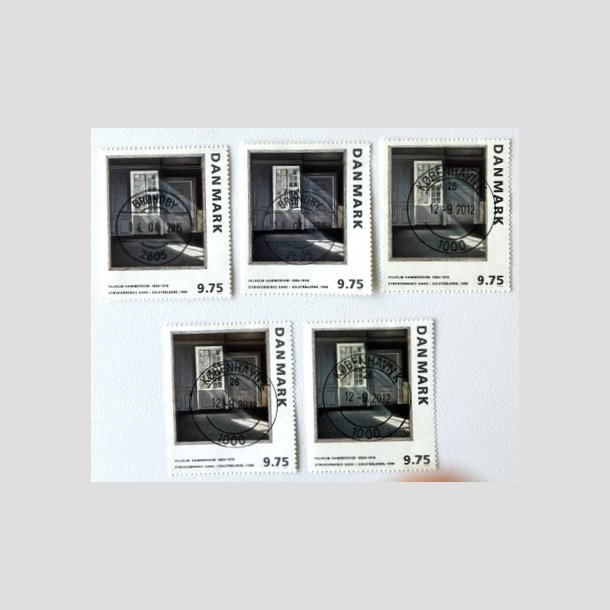 FRIM�RKER DANMARK | 1997 - AFA 1158 - Vilh. Hammersh�j - 5 stk. x 9,75 Kr. - Lux stemplet 