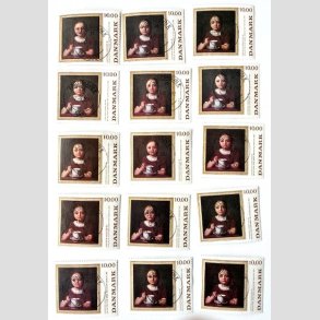 FRIM�RKER DANMARK | 1989 - AFA 950 - Maleriserie 3 - 10,00 Kr. x 15 stk. - Lux Stemplet