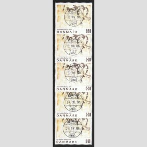 FRIM�RKER DANMARK | 2003 - AFA 1361 - Frim�rkekunst 6. - 5,50 Kr. x 5 stk. - Lux Stemplet