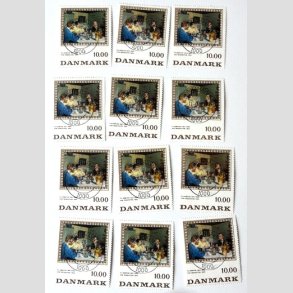 FRIM�RKER DANMARK | 1996 - AFA 1131 - P.S Kr�yer - 10,00 Kr. x 12 stk. - Lux Stemplet