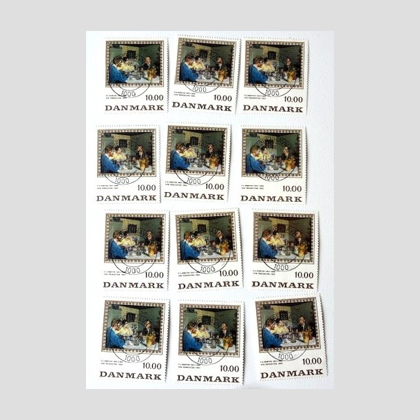 FRIM�RKER DANMARK | 1996 - AFA 1131 - P.S Kr�yer - 10,00 Kr. x 12 stk. - Lux Stemplet