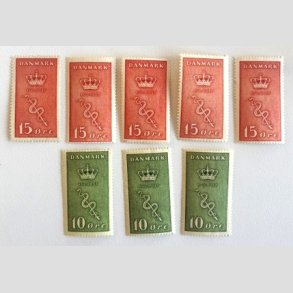 FRIM�RKER DANMARK | Bogtryk | Lot Kr�ftfrim�rker div. ( 8 stk.) - Postfrisk