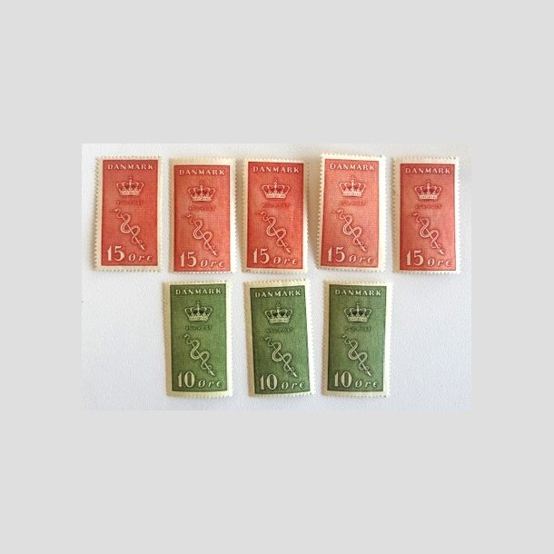FRIM�RKER DANMARK | Bogtryk | Lot Kr�ftfrim�rker div. ( 8 stk.) - Postfrisk