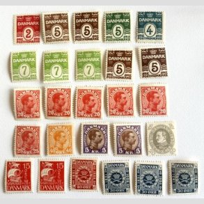 FRIM�RKER DANMARK | Bogtryk | Lot div. bogtryksm�rker ( 26 stk.) - Postfrisk