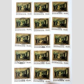 FRIM�RKER DANMARK | 1994 - AFA 1082 - Maleriserie 7 - 15,00 Kr. x 15 stk. - Lux Stemplet 